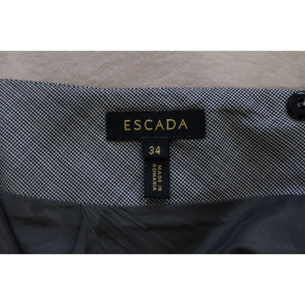 Escada Womens Size EU 34 XS Gray Skirt Pencil Slit Tweed Wool Skirt Academia - Picture 4 of 7